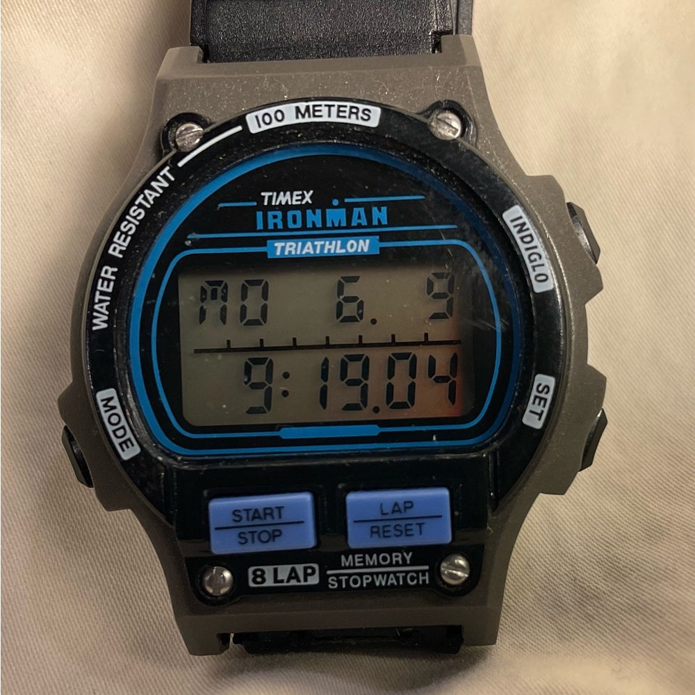 Timex Ironman Triathlon Digital Sports Watch - Black and Blue Accents